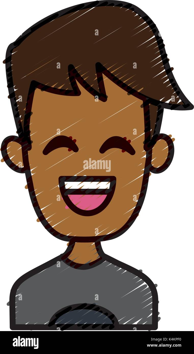Man smiling with eyes closed Stock Vector Image & Art - Alamy