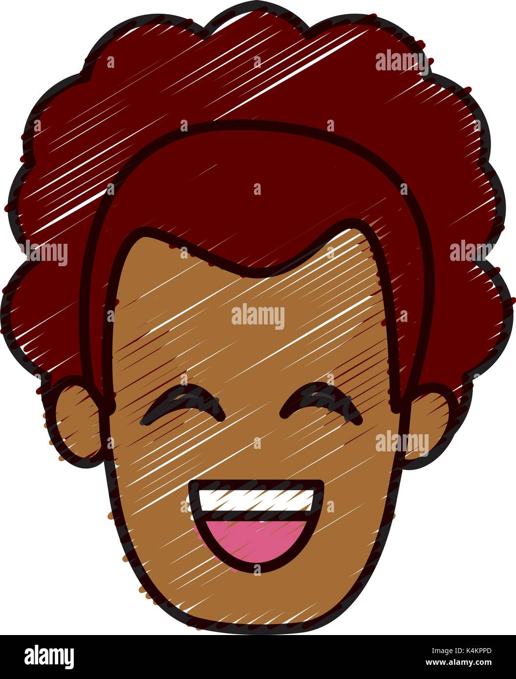 Man smiling with eyes closed Stock Vector Image & Art - Alamy