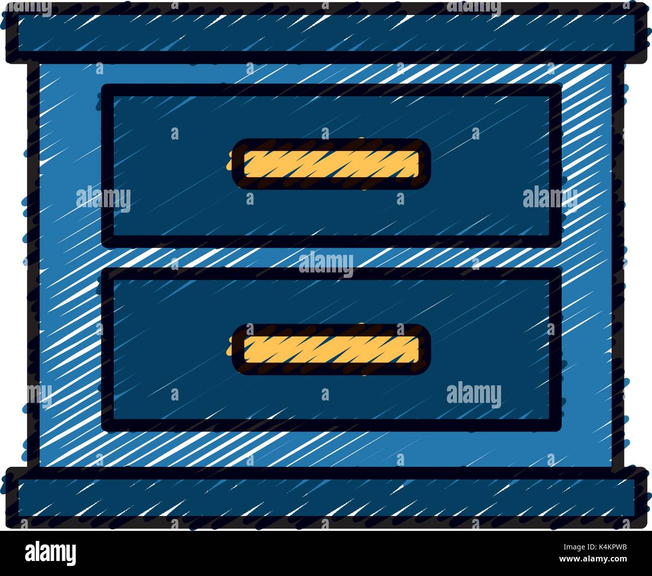 Wooden nightstand isolated Stock Vector