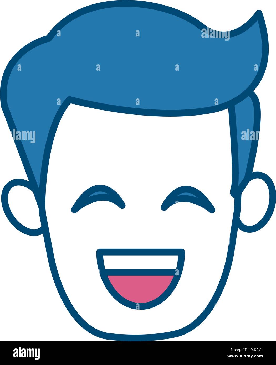 Man smiling with eyes closed Stock Vector Image & Art - Alamy