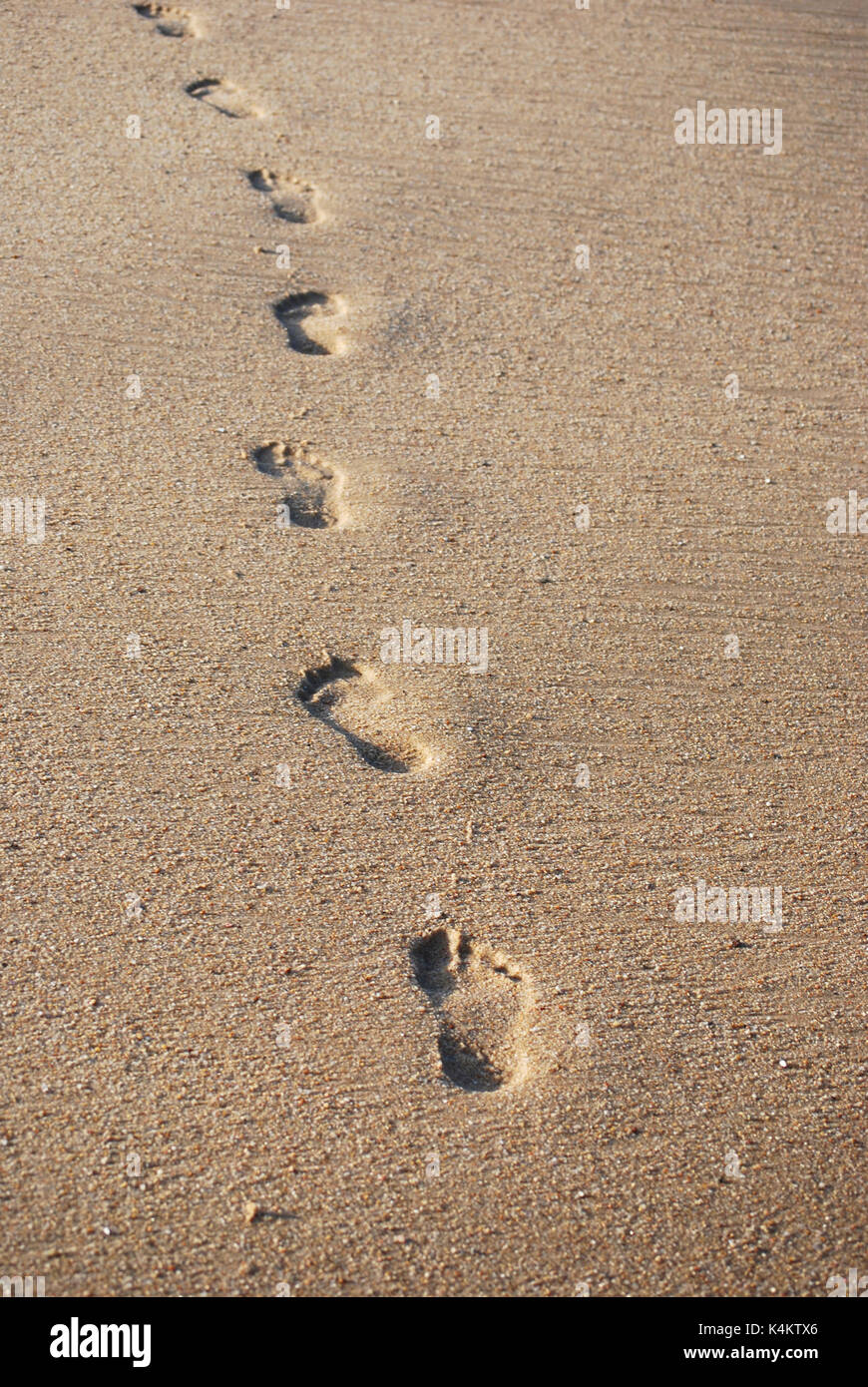 Footsteps in the sand - Mayto, Cabo corrientes, Mexico Stock Photo