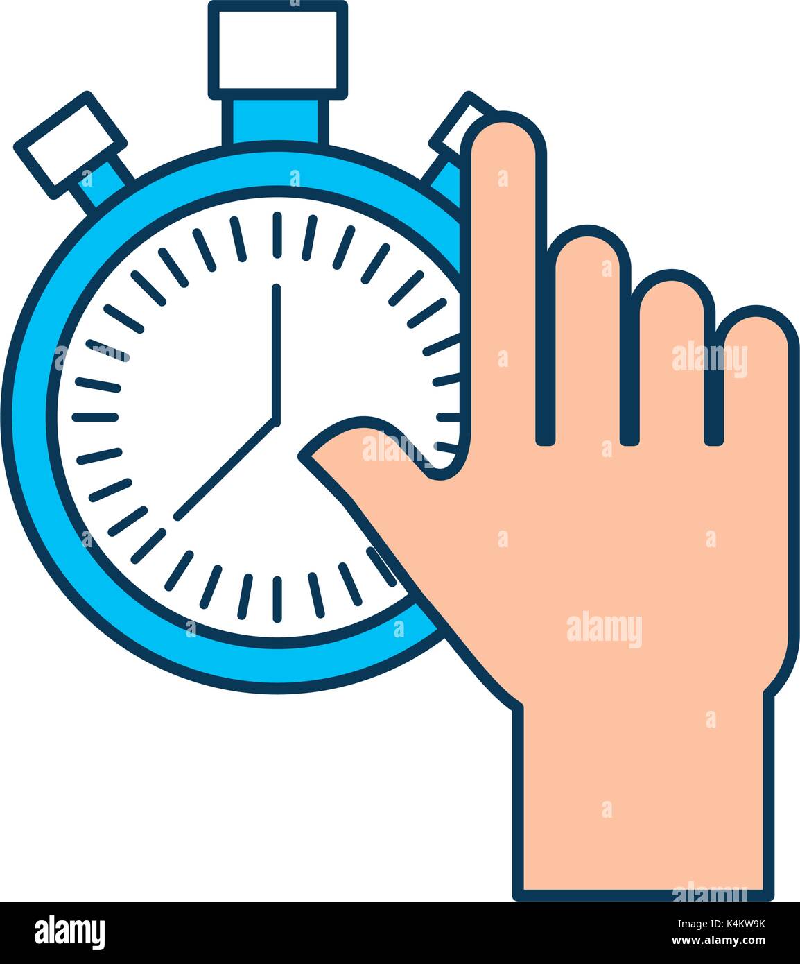 hand holding chronometer control countdown image Stock Vector Image ...