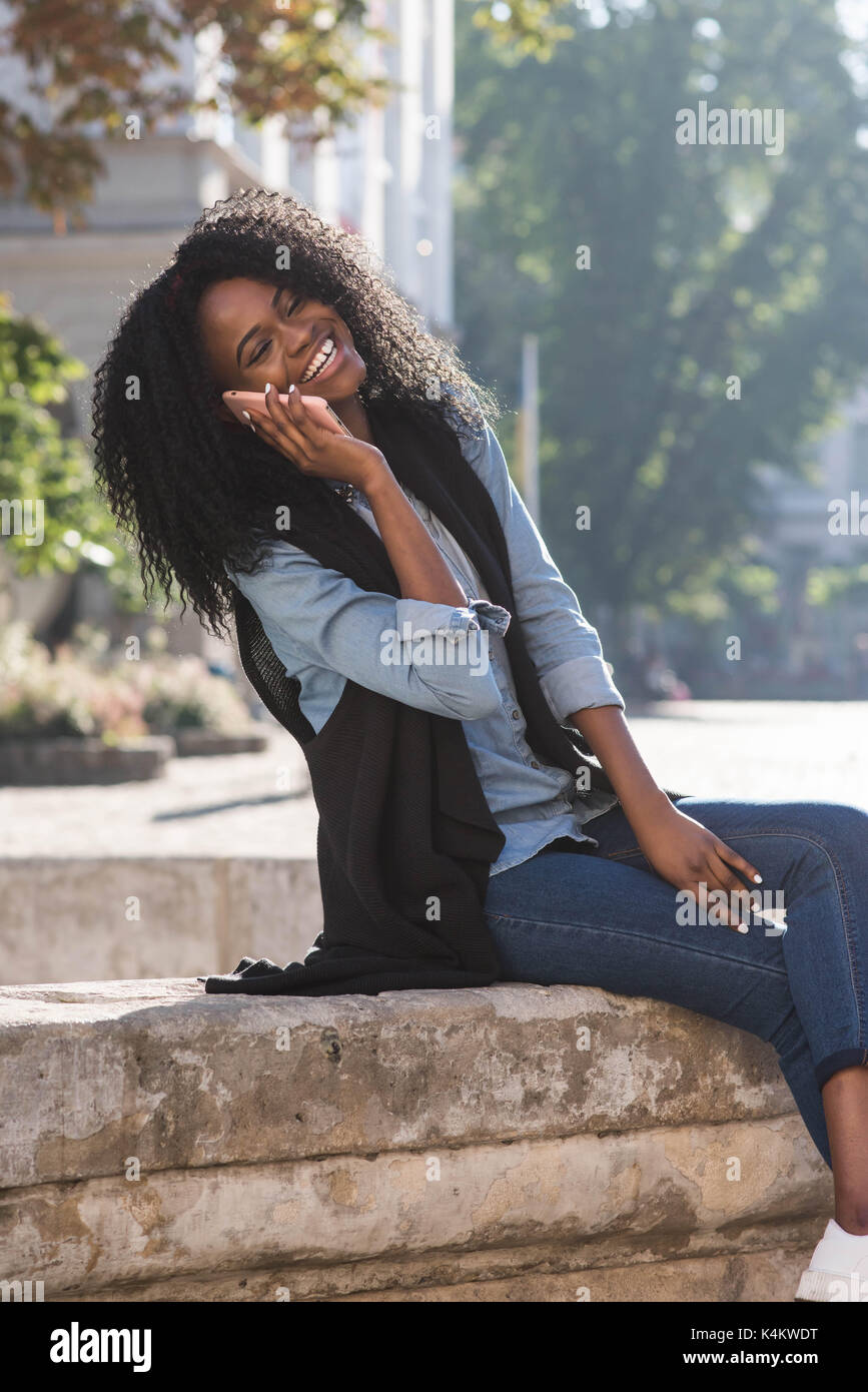 Portrait happy laughing girl she hi-res stock photography and images ...