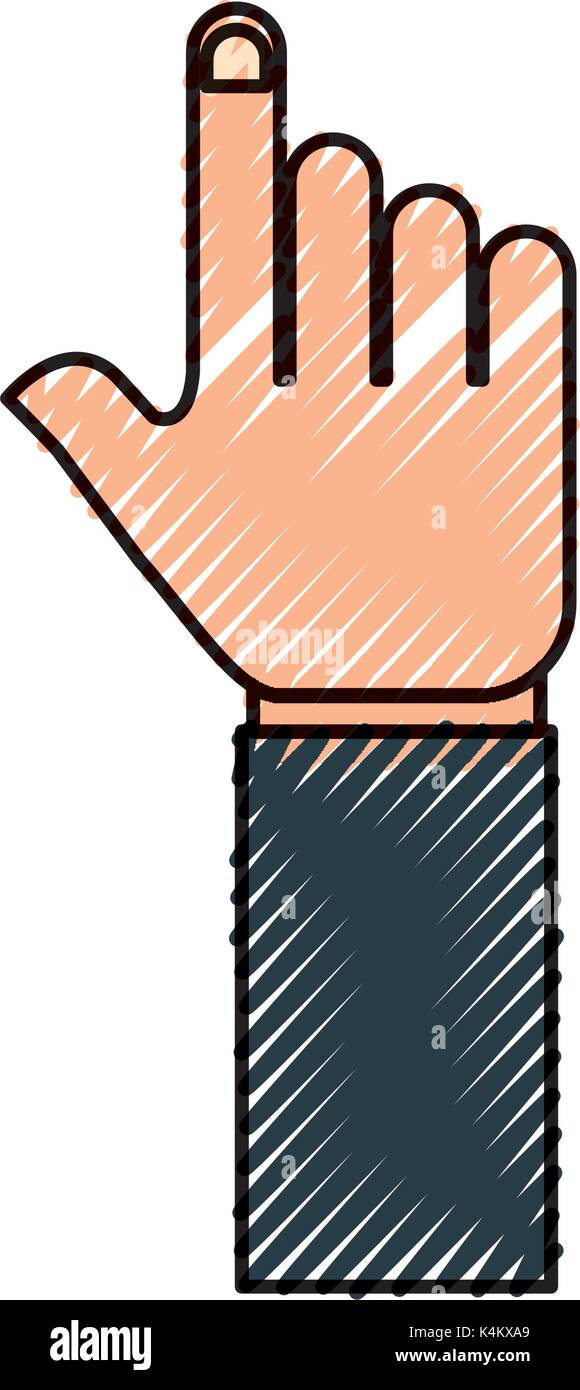 hand pointer gesture symbol icon Stock Vector Image & Art - Alamy