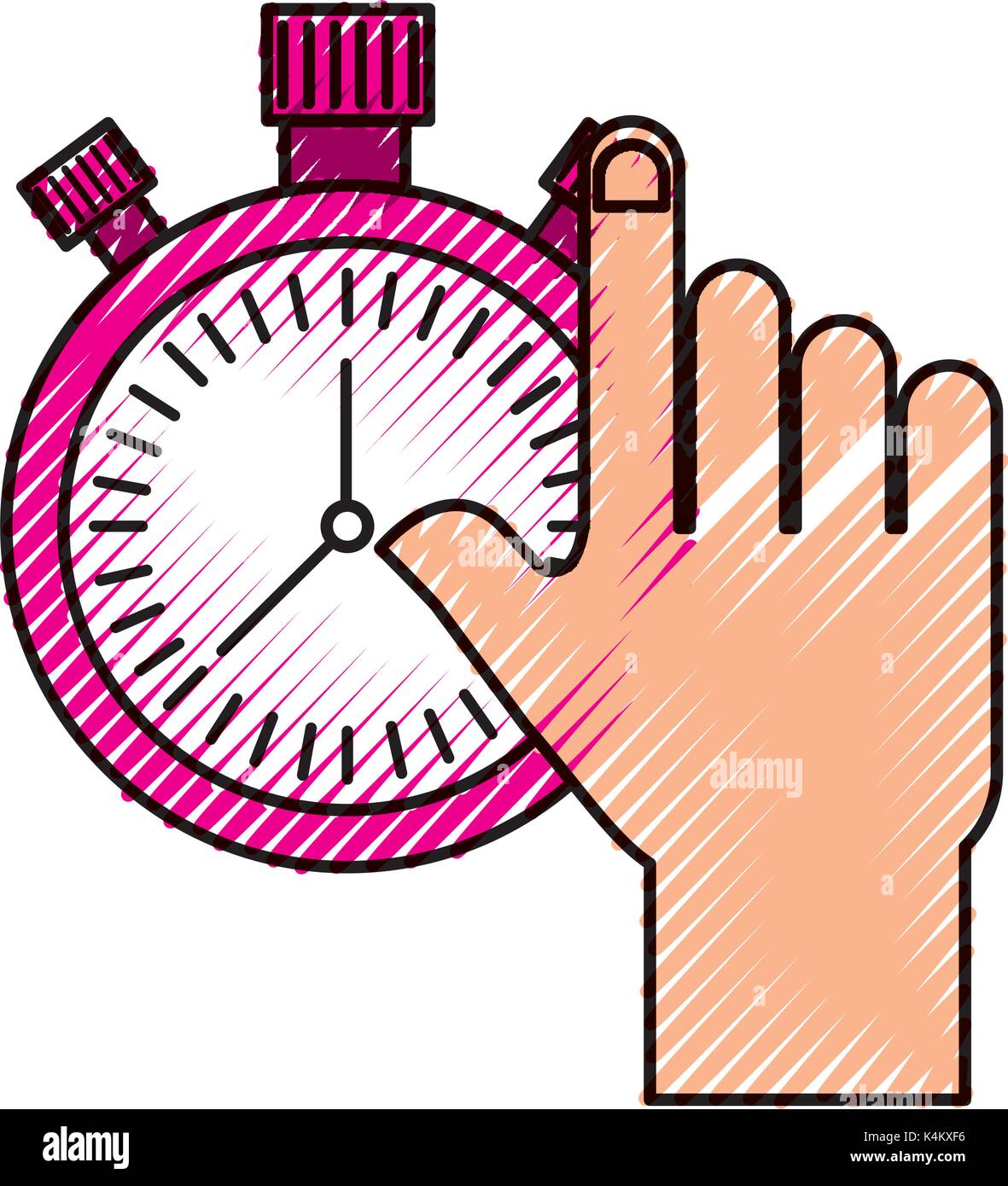 hand holding chronometer control countdown image Stock Vector Image ...