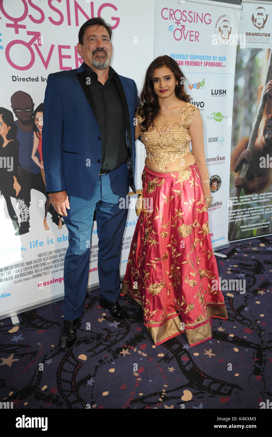 London premiere of 'Crossing Over' at the Cineworld East India Dock in London.  Featuring: Carl T James, Bhella Candenti Where: London, United Kingdom When: 06 Aug 2017 Credit: WENN.com Stock Photo