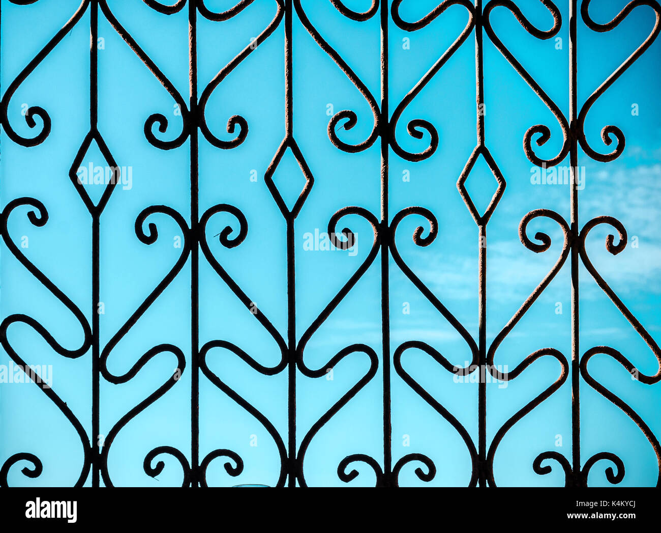 A grid on a window Stock Photo Alamy