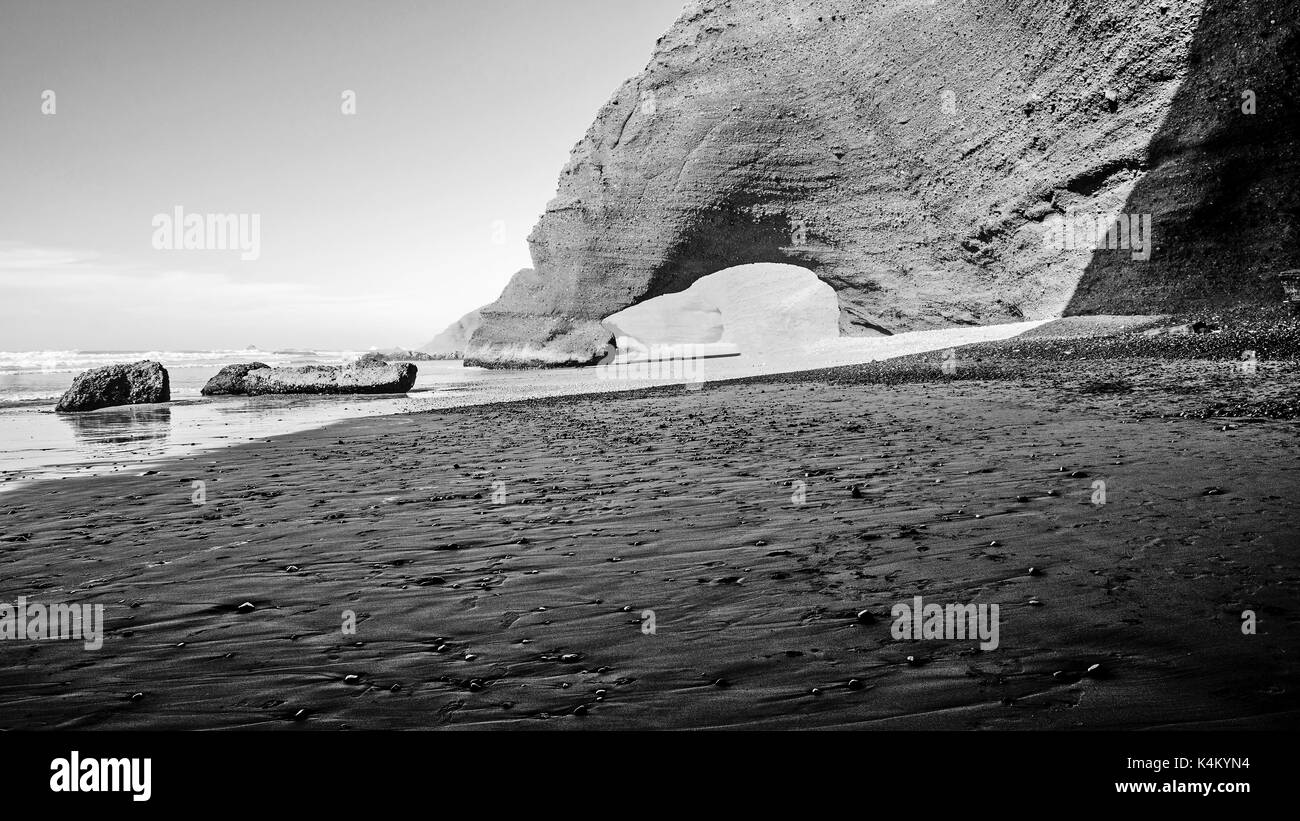Panoramic beach scene Black and White Stock Photos & Images - Alamy