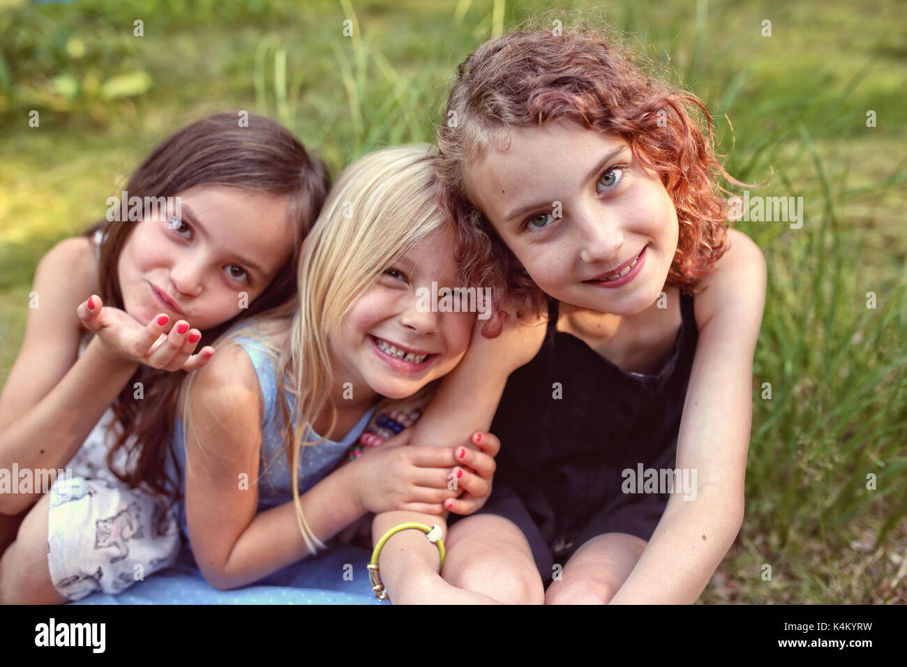 Young friends have fun Stock Photo