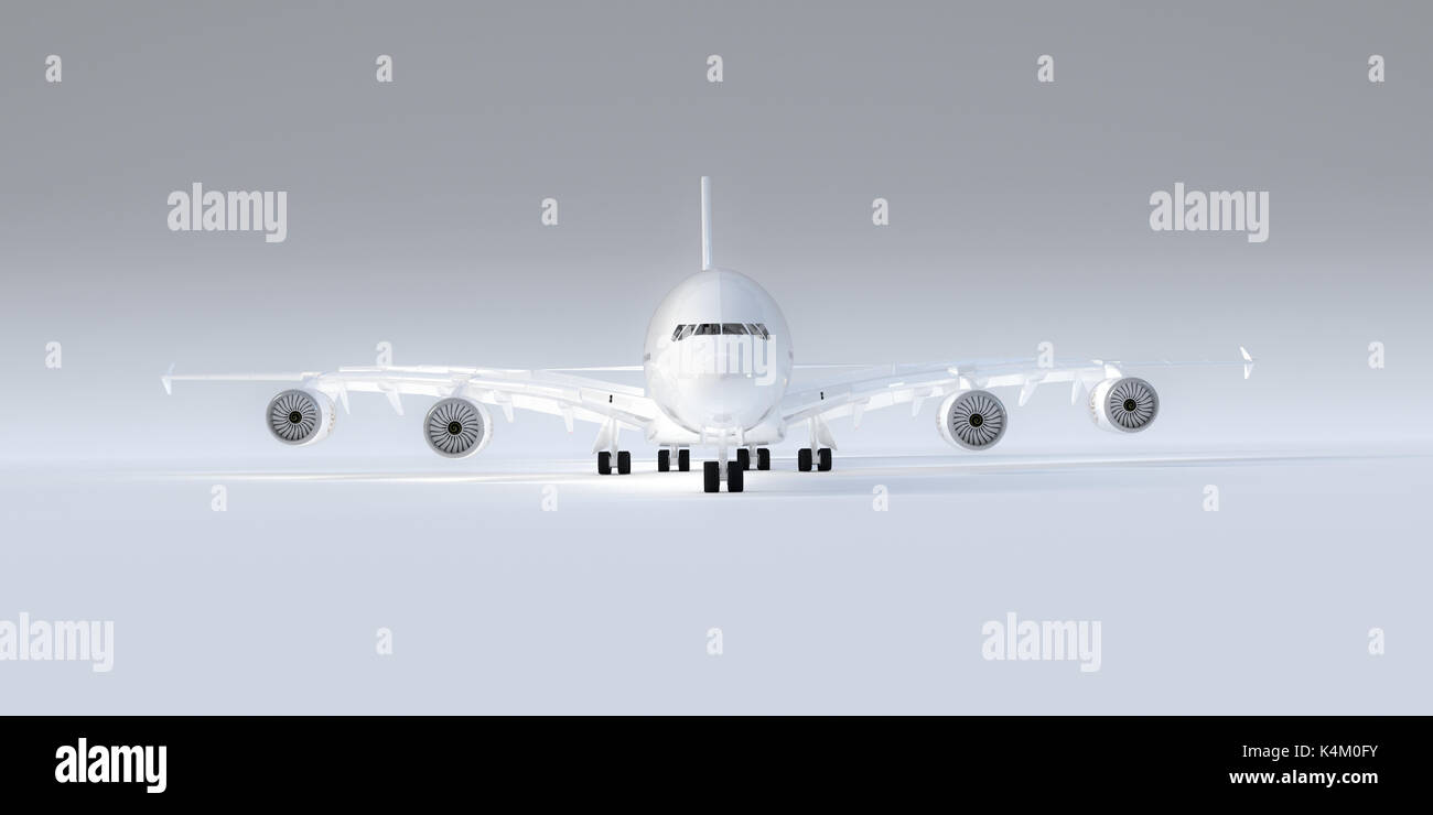 3d illustration of an airplane isolated on white background Stock Photo ...