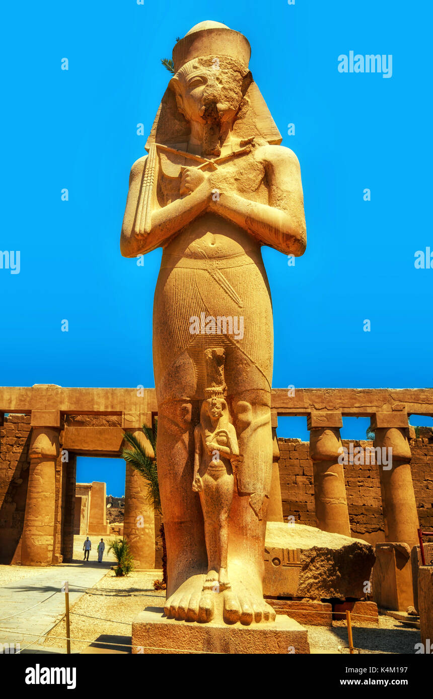 Statue of King Ramses II at the Karnak Temple, Egypt Stock Photo - Alamy