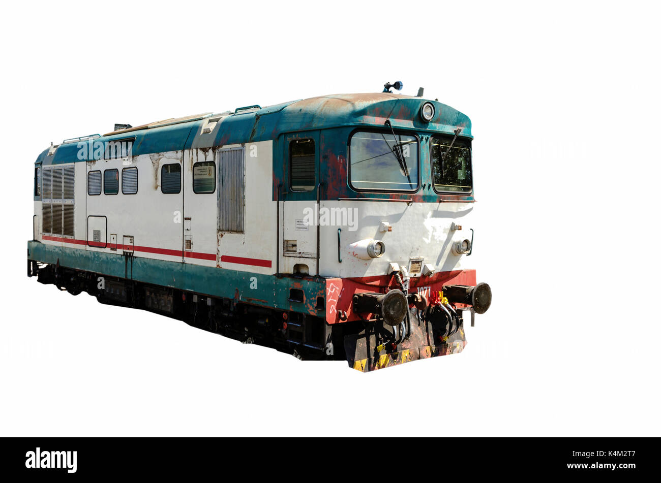 Isolated locomotive Stock Photo