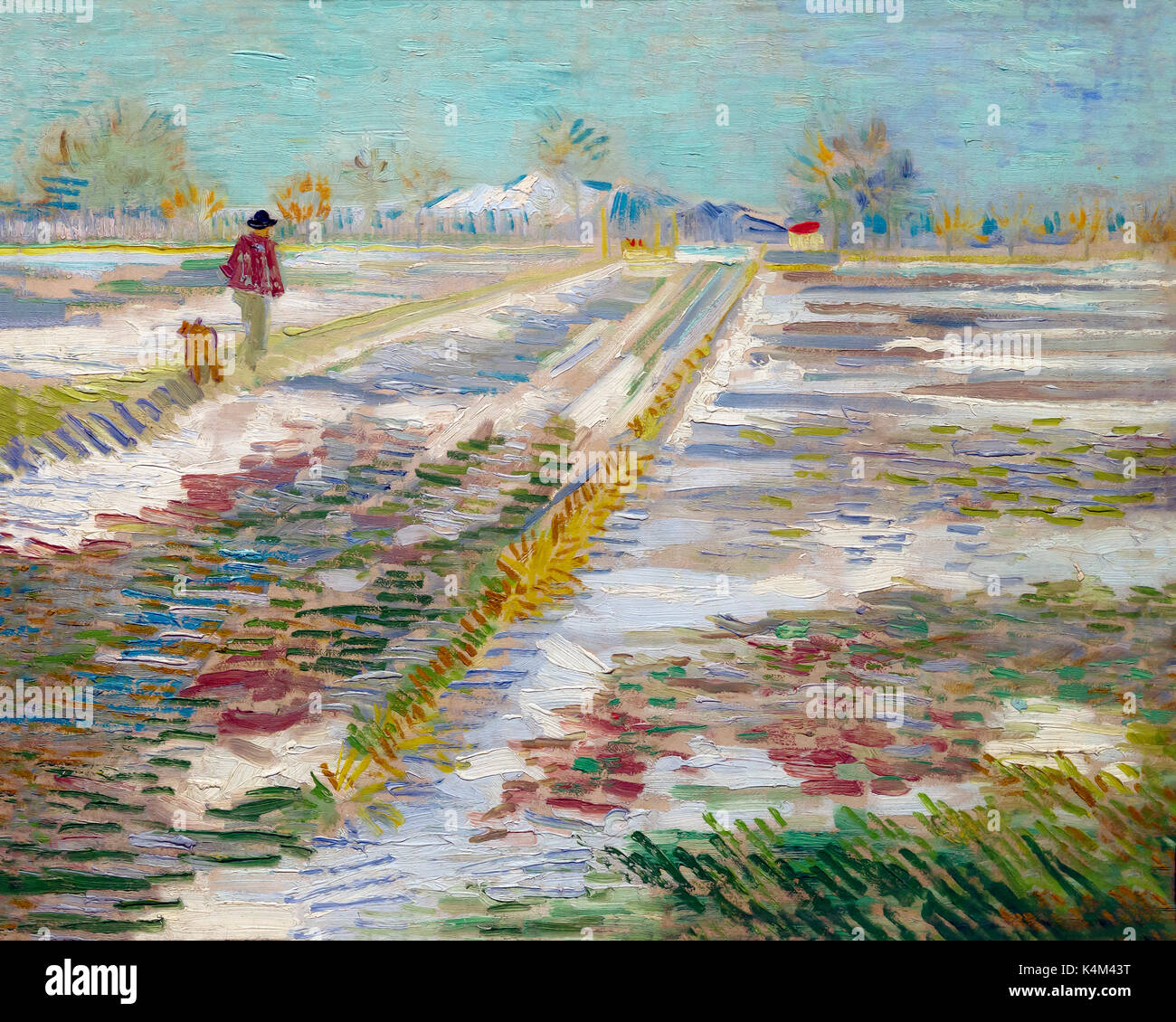 Landscape with Snow, by Vincent van Gogh, 1888, Solomon R. Guggenheim  Museum, Manhattan, New York City, USA, North America Stock Photo - Alamy