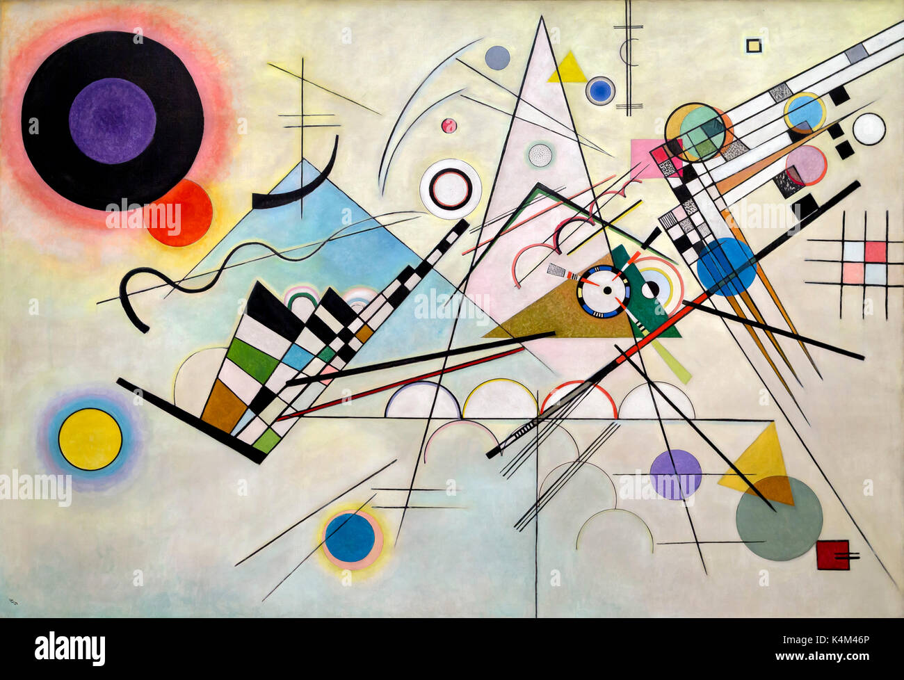 Composition 8, by Vasily Kandinsky, 1923, Solomon R. Guggenheim Museum, Manhattan, New York City, USA, North America Stock Photo