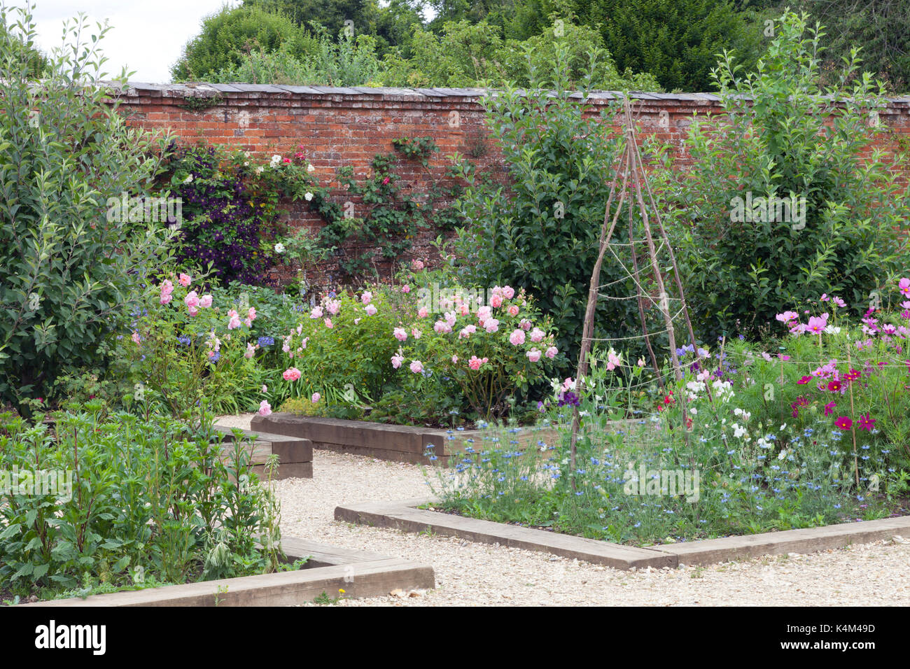 Roses garden cottage england hi-res stock photography and images - Alamy
