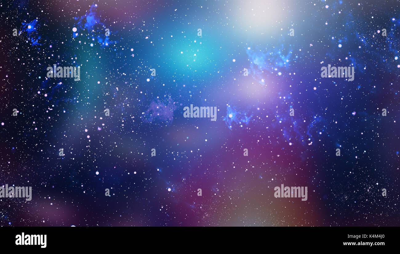 Cosmic abstract background with stars and nebulas Stock Photo - Alamy