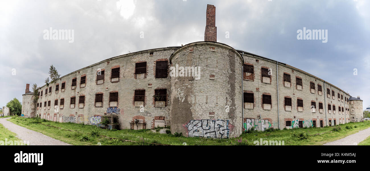 Abandoned soviet time prison in Tallinn Stock Photo