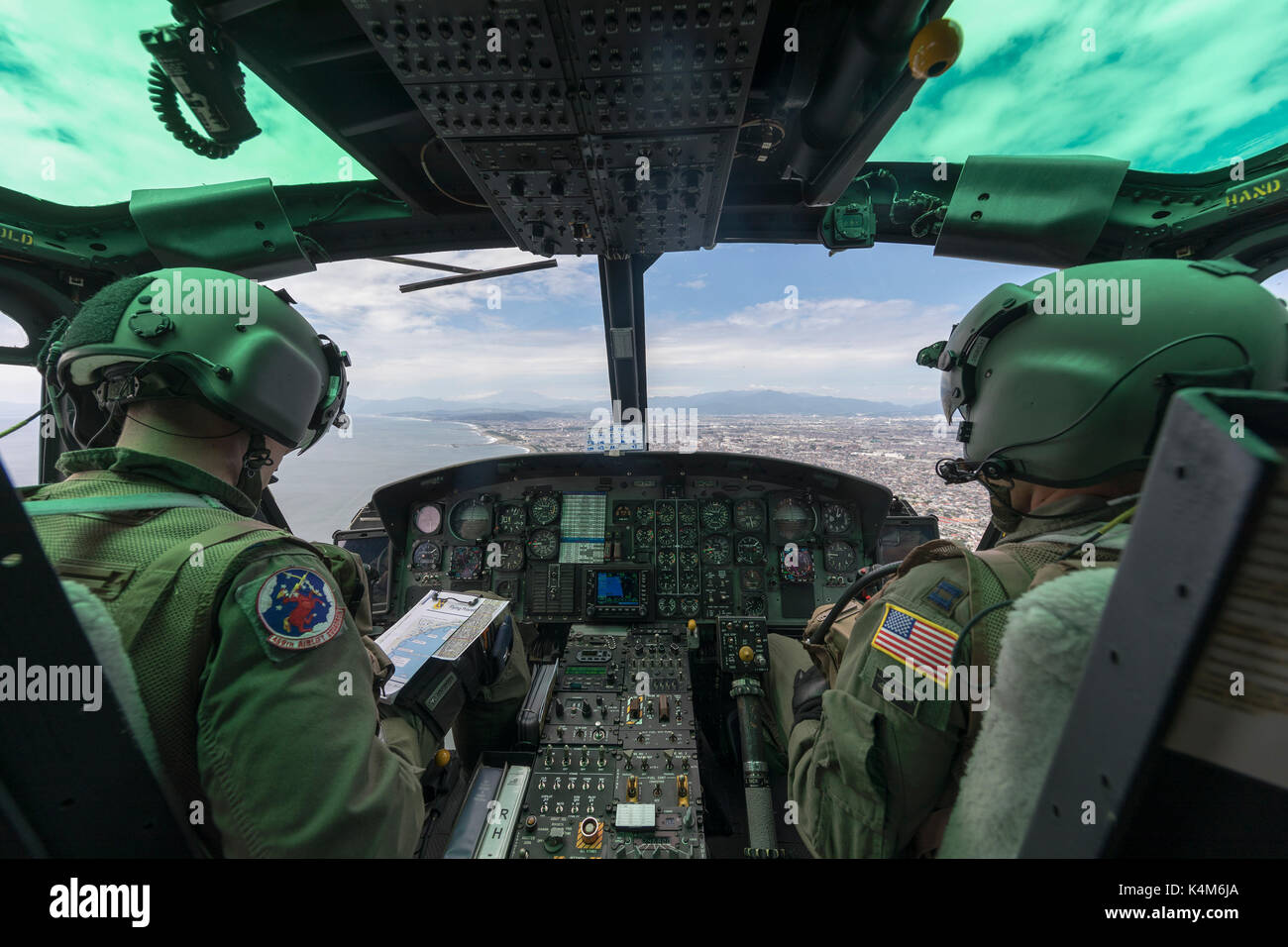 UH-1N Cockpit View Stock Photo - Alamy