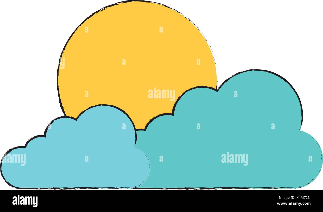 cloud sky with sun Stock Vector Image & Art - Alamy