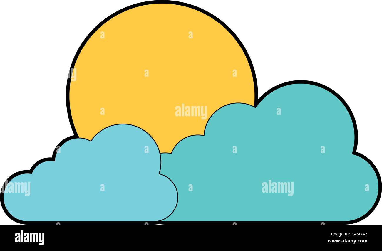 cloud sky with sun Stock Vector Image & Art - Alamy