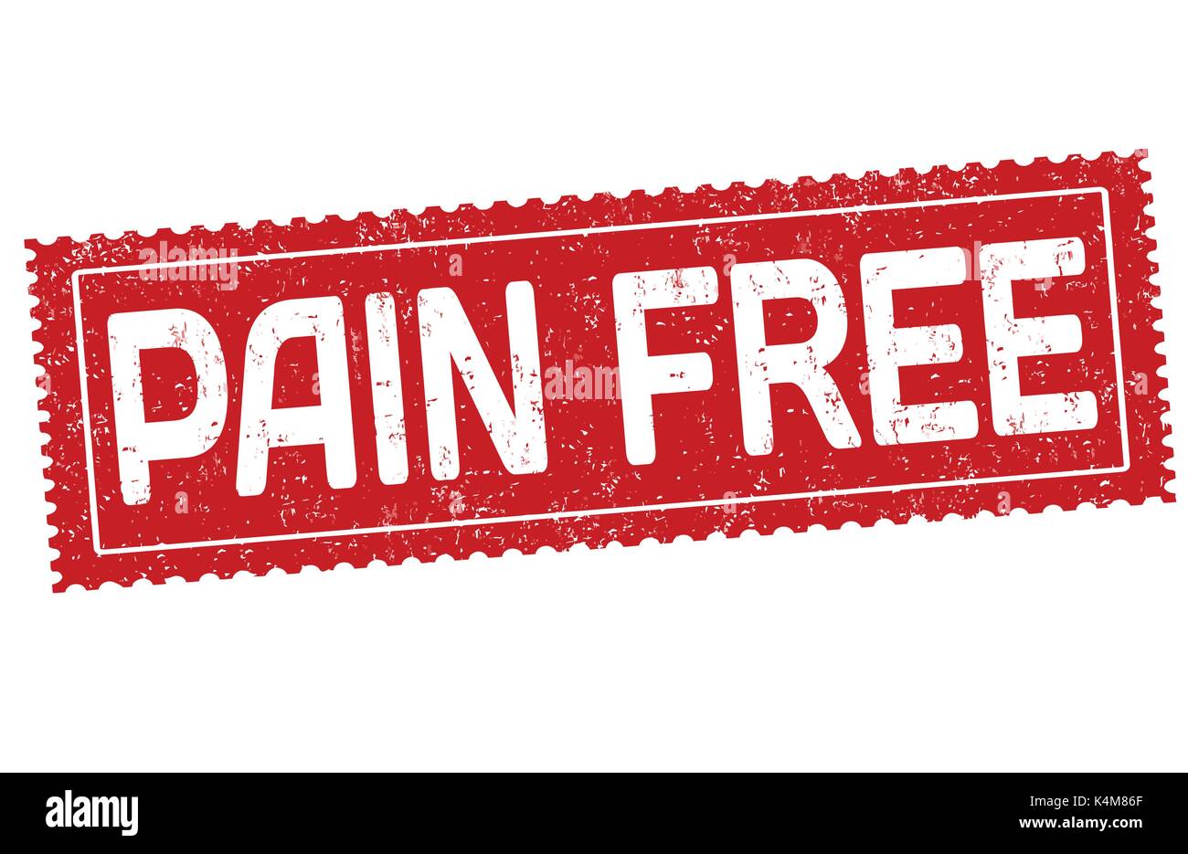 Pain free grunge rubber stamp on white background, vector illustration ...