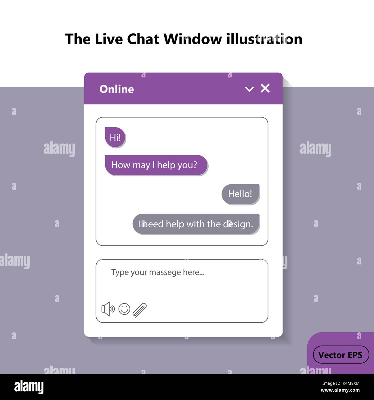 A simple chat window Stock Vector Image & Art - Alamy
