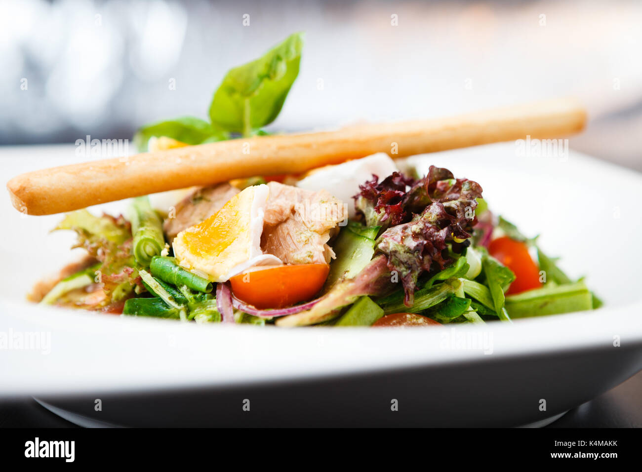 Salad nicoise with tuna Stock Photo