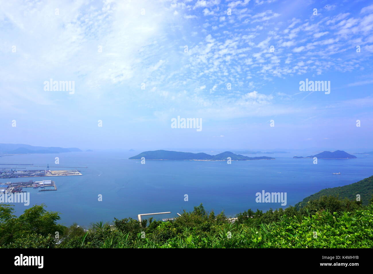 View from Mount Yashima in Shikoku, Japan Stock Photo