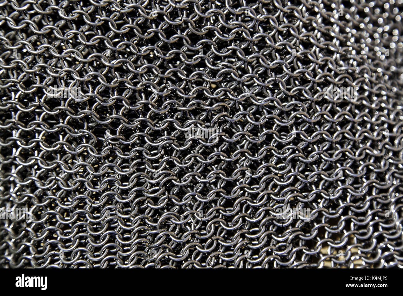 Metal mesh of protection steel, detail of safety and protection, strength and hardness Stock