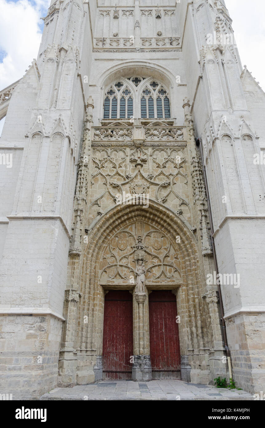 Detail of the Cathedral Notre-Dame in Saint-Omer, Northern France Stock Photo