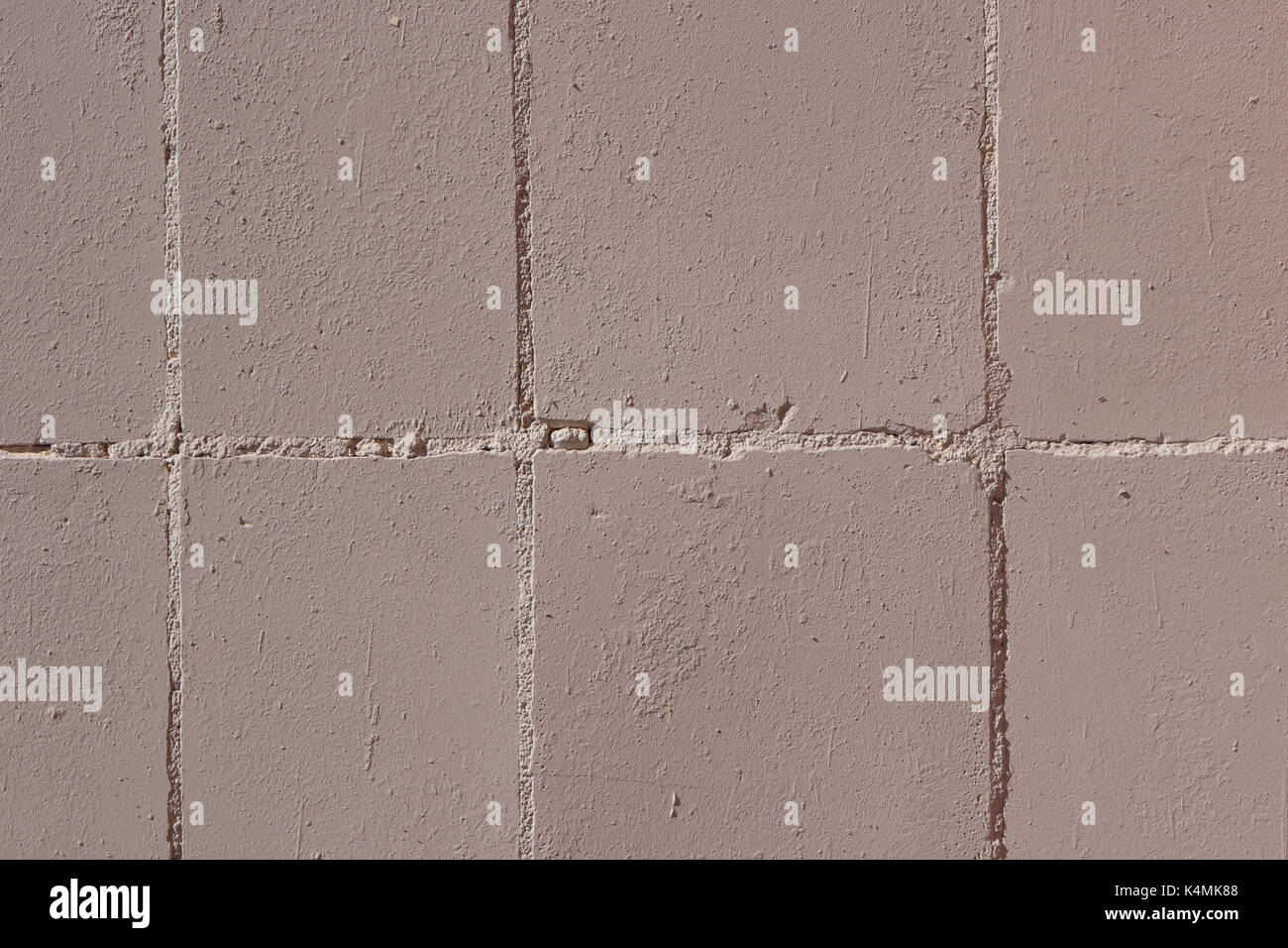 Beige Painted Tiles Wall Texture. Urban Street Background. Stock Photo