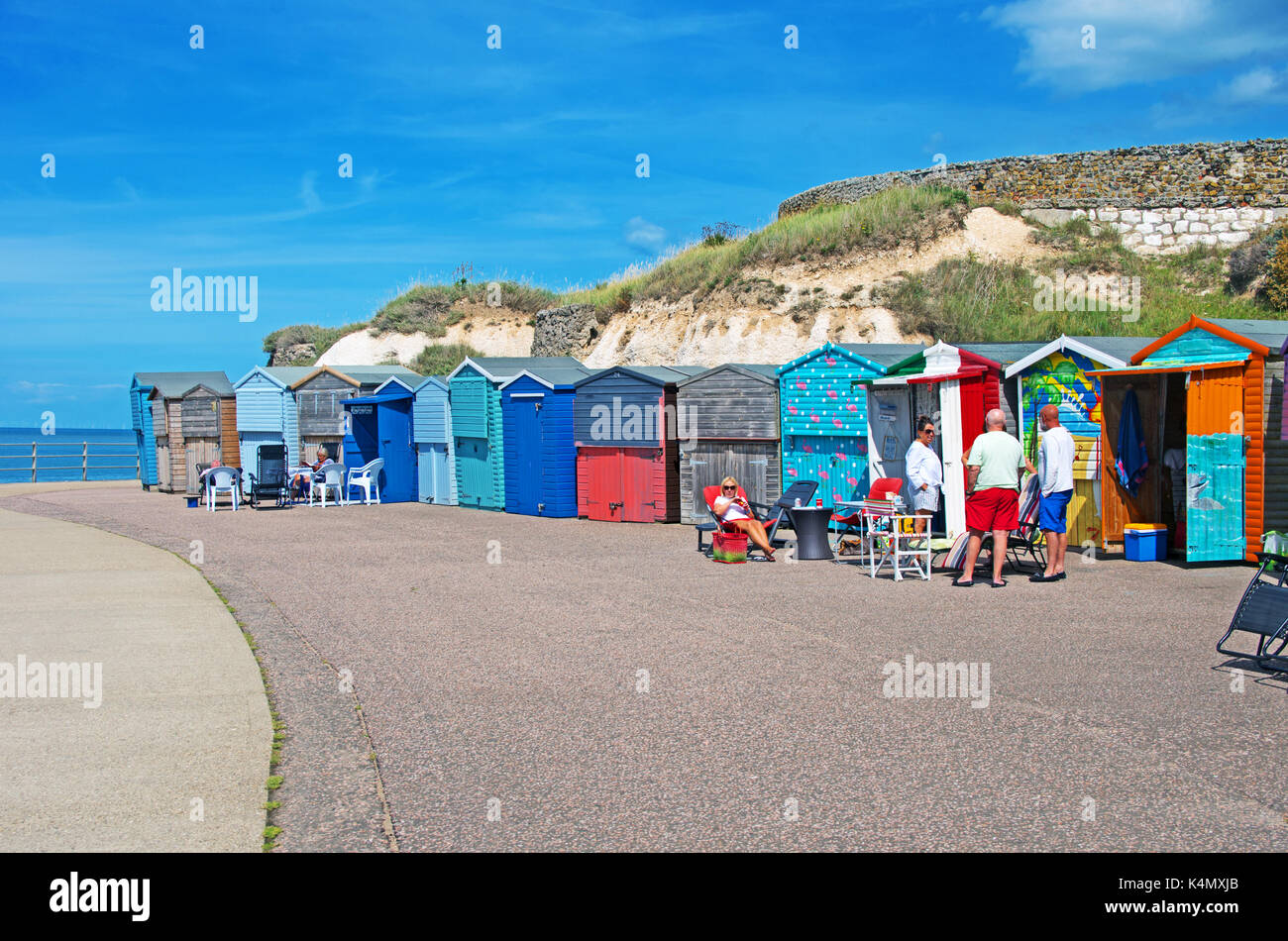 Westbgate on Sea, Beach Huts, Kent, England Stock Photo Alamy