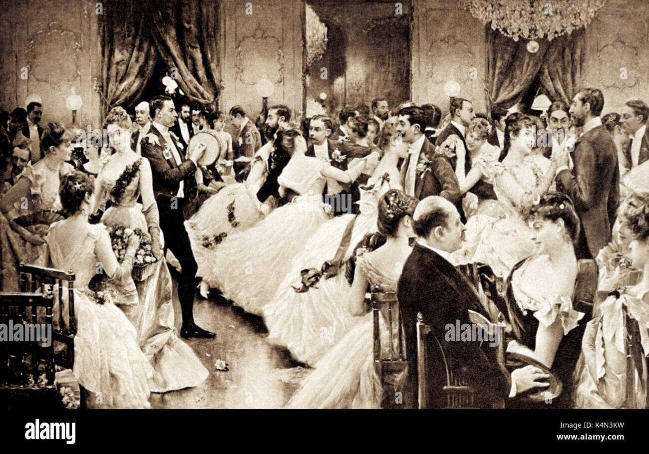DANCE - FRANCE - COTILLION - Late 19thC by Stewart Stock Photo