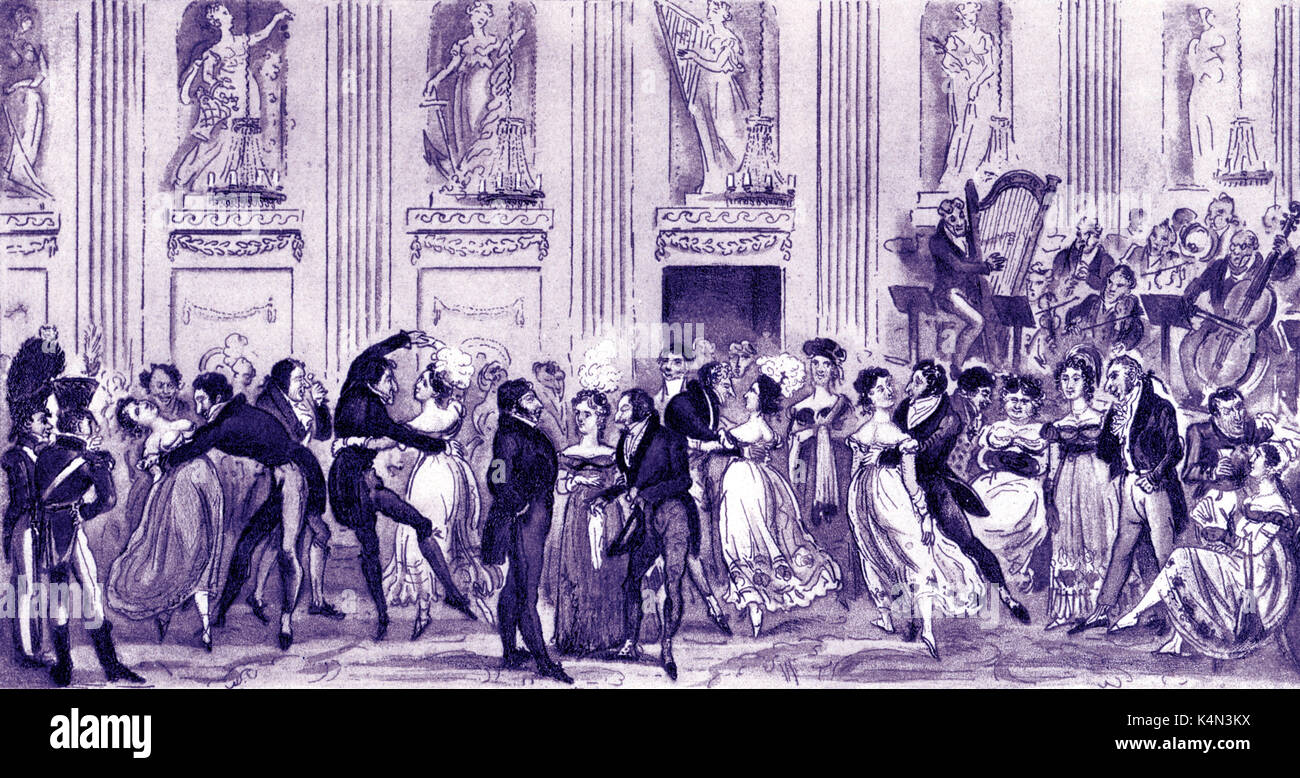 St Cyprian's Ball at the Argyle Rooms. ORCHESTRA on platform at the