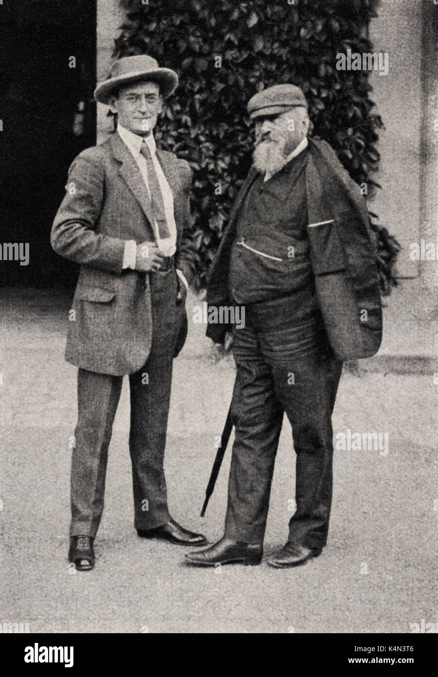 Richter, Hans with Carl Muck at Bayreuth German Conductor, 1843-1916 Stock Photo