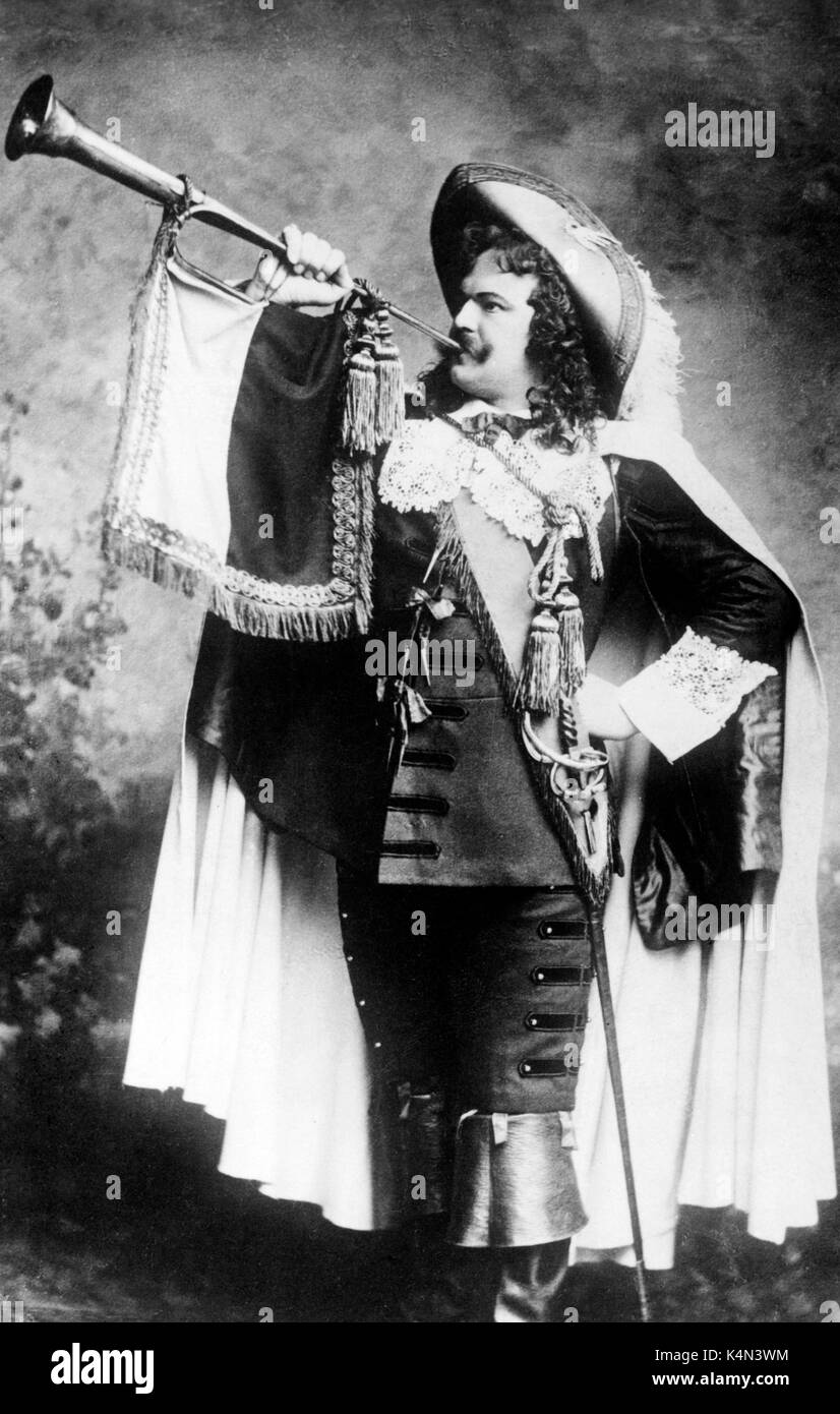 Otto Goritz in Victor Nessler 's opera 'Der Trompeter von Säcklingen'.  German baritone 8 June 1873 - 16 April 1929.  Trumpeter Stock Photo