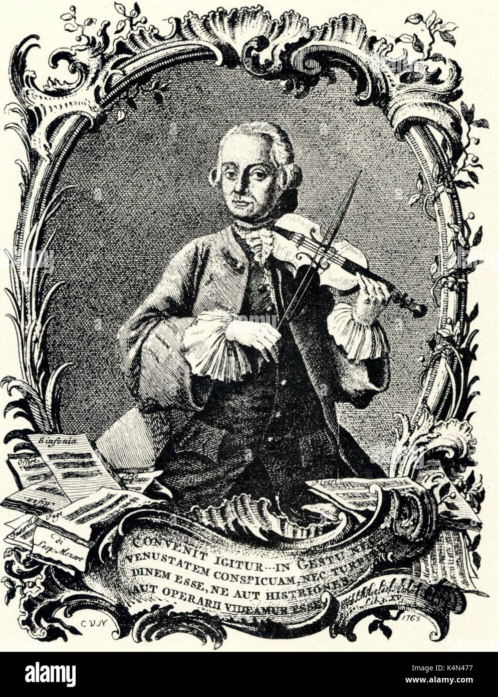 Leopold Mozart violin. Austrian 1719-1787 Stock Photo - Alamy