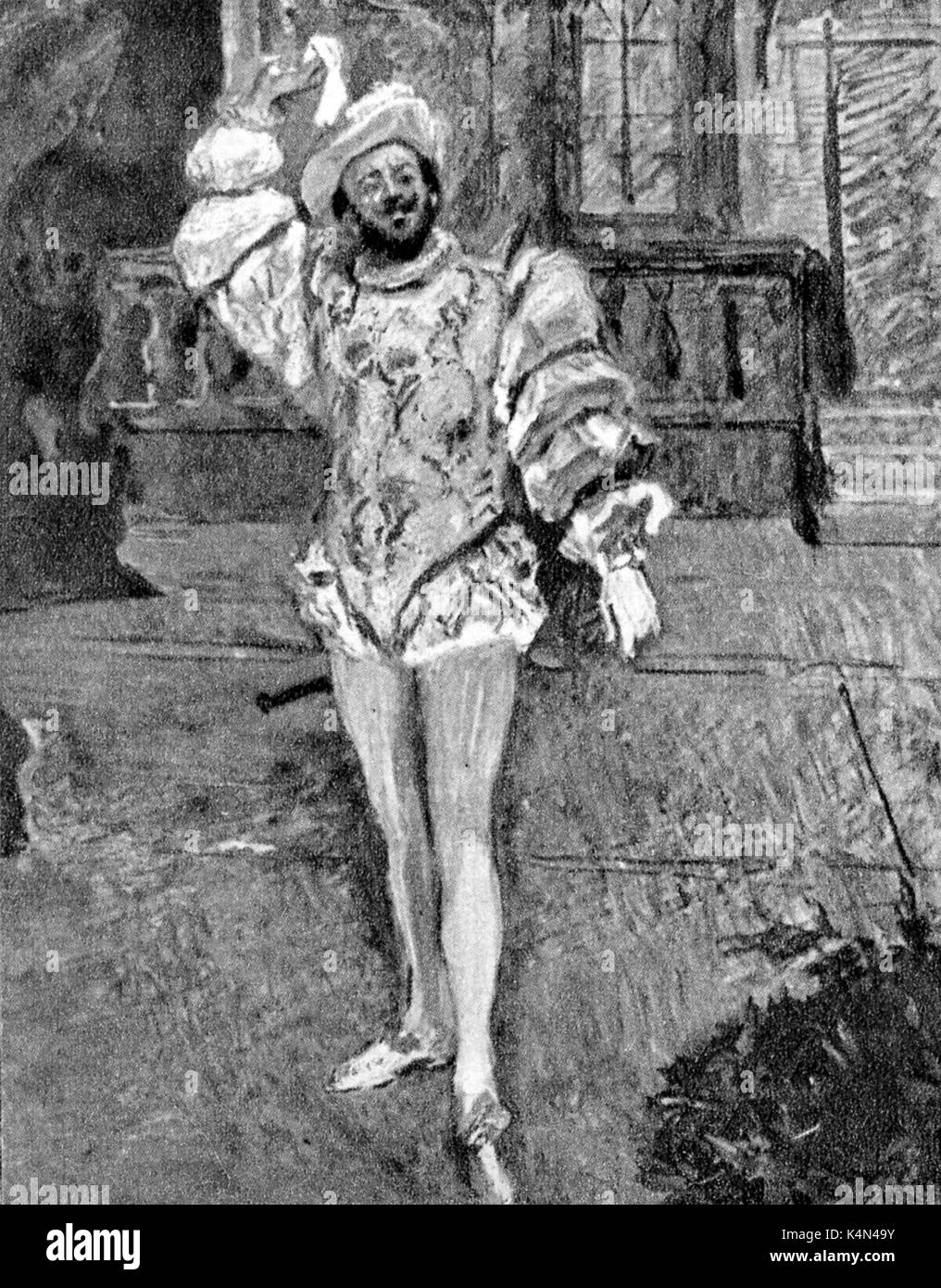 Francisco d'Andrade as Don Giovanni in Mozart's opera. By Max Slevogt.  Portuguese baritone 1859-1921. Stock Photo