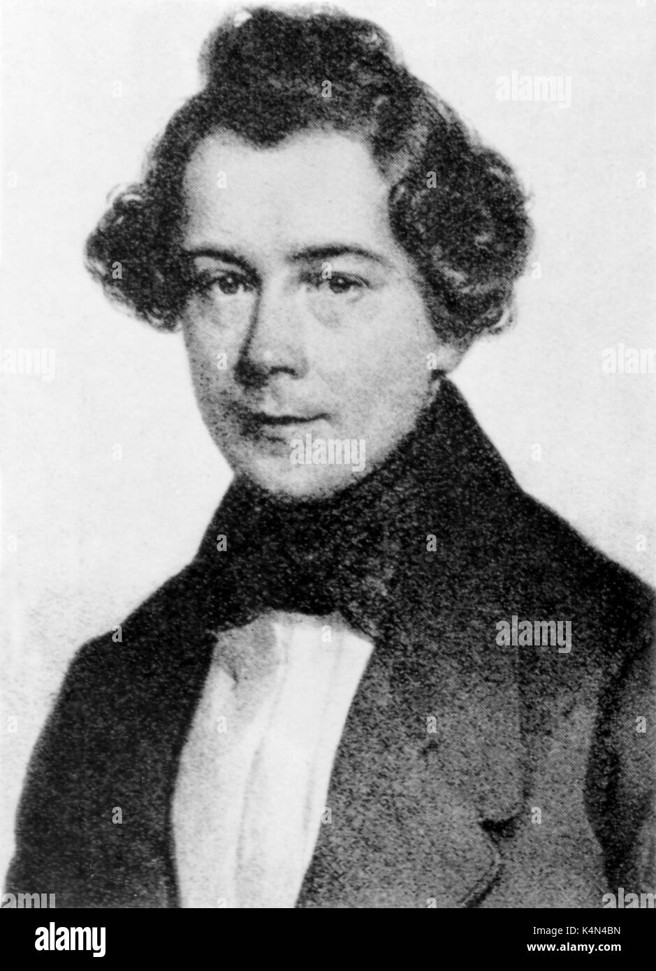 LANNER, Joseph(Franz Karl) Set up string quartet in which Johann Strauss I played viola.  Composed dances and waltzes and was rvial to Strauss Austrian violinist & composer 1801-43 Stock Photo