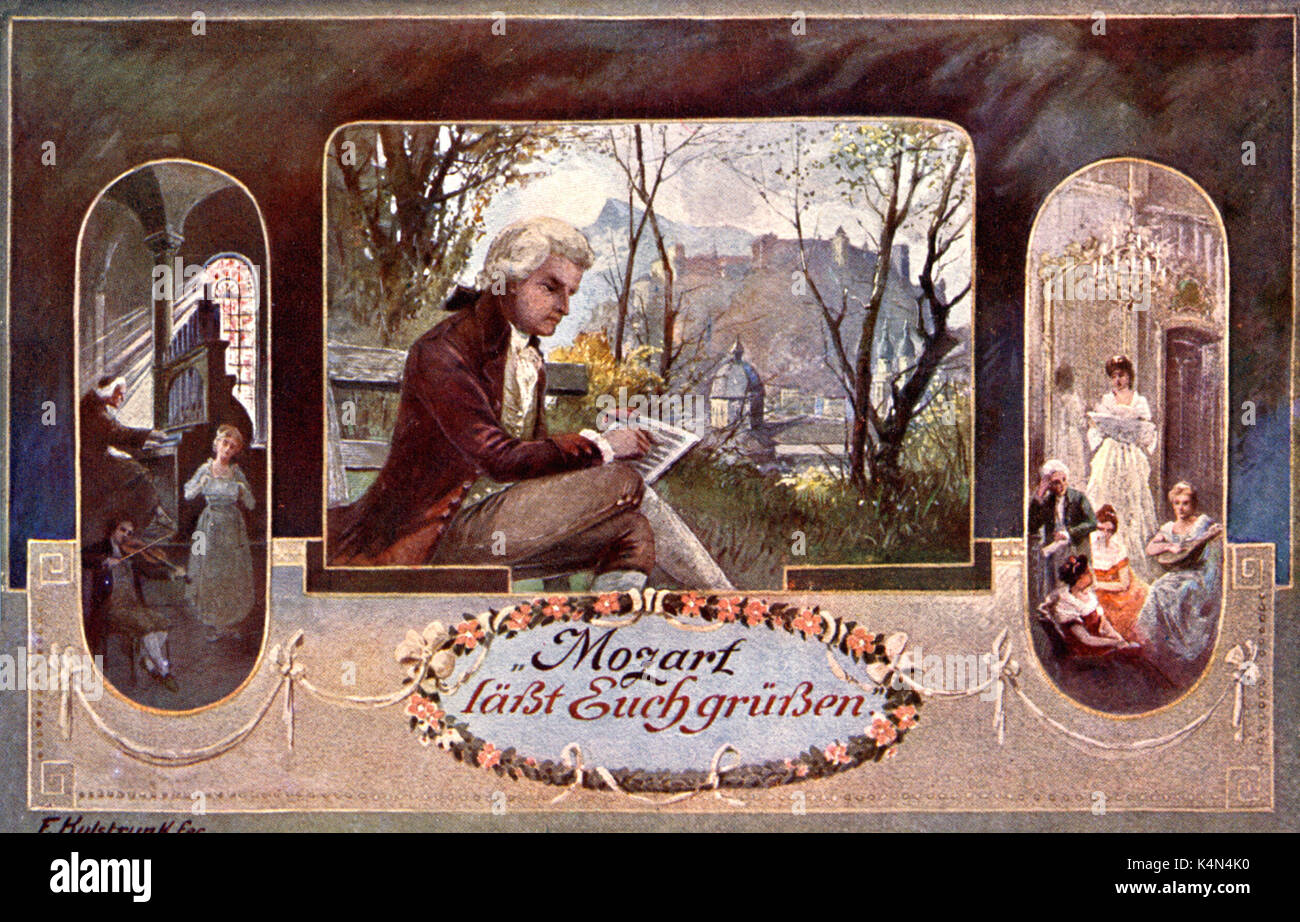 MOZART,  Wolfgang Amadeus in Salzburg. Austrian Composer, 1756-1791 Stock Photo