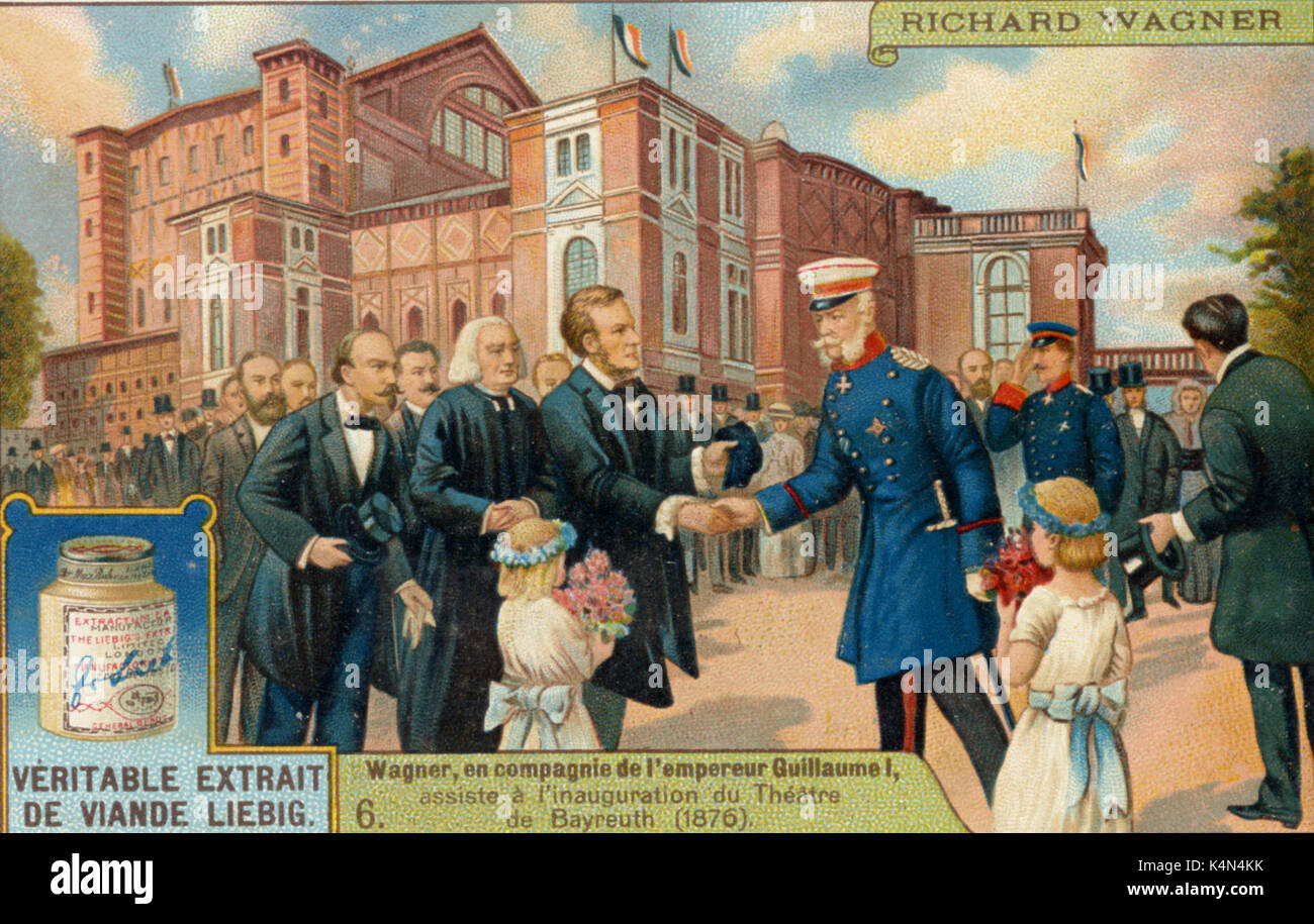 Richard Wagner in Bayreuth, in 1876 with Kaiser Wilhelm I, for the