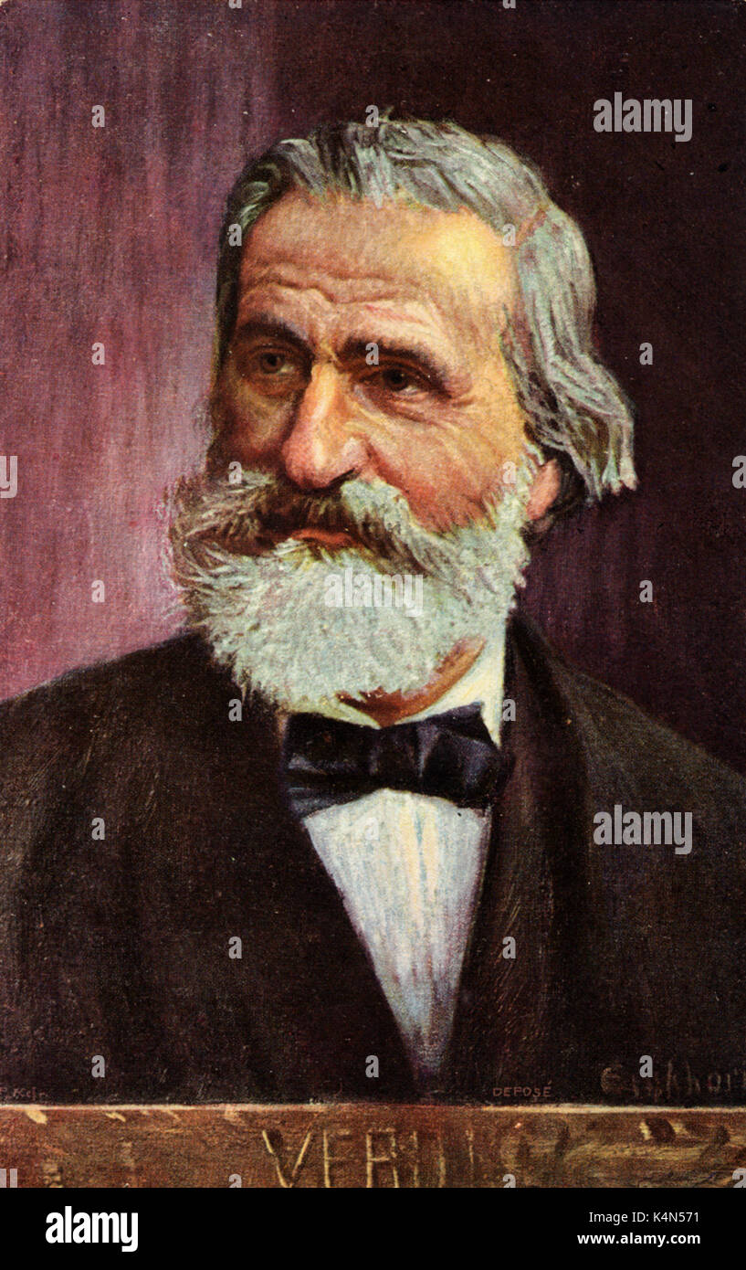 G. Verdi portrait. Italian composer (1813-1901) Stock Photo