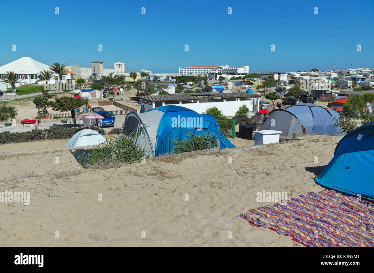 Camping Park Of Peniche Portugal Stock Photo Alamy