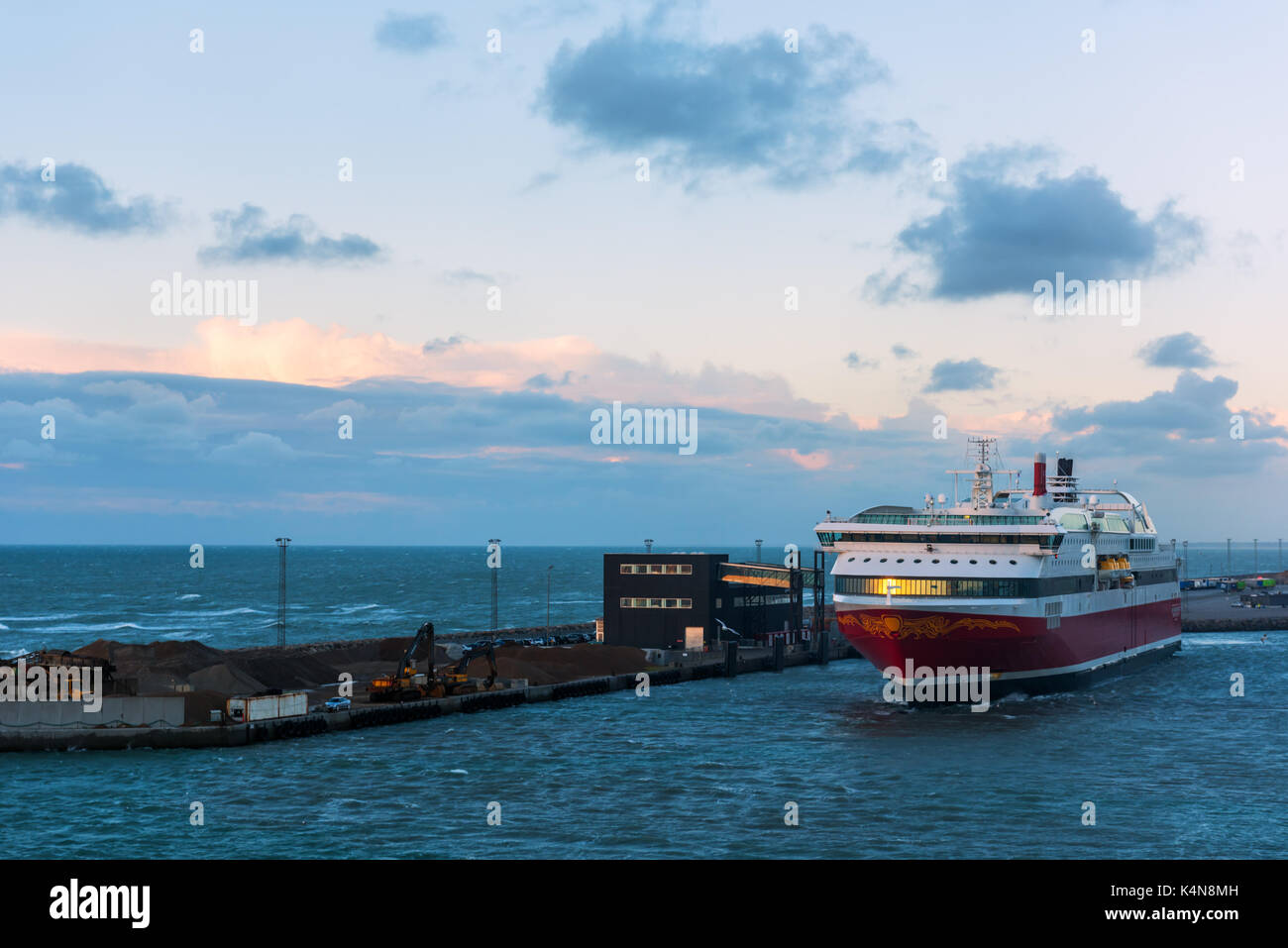 Cruise ferry from Hirtshal Stock Photo