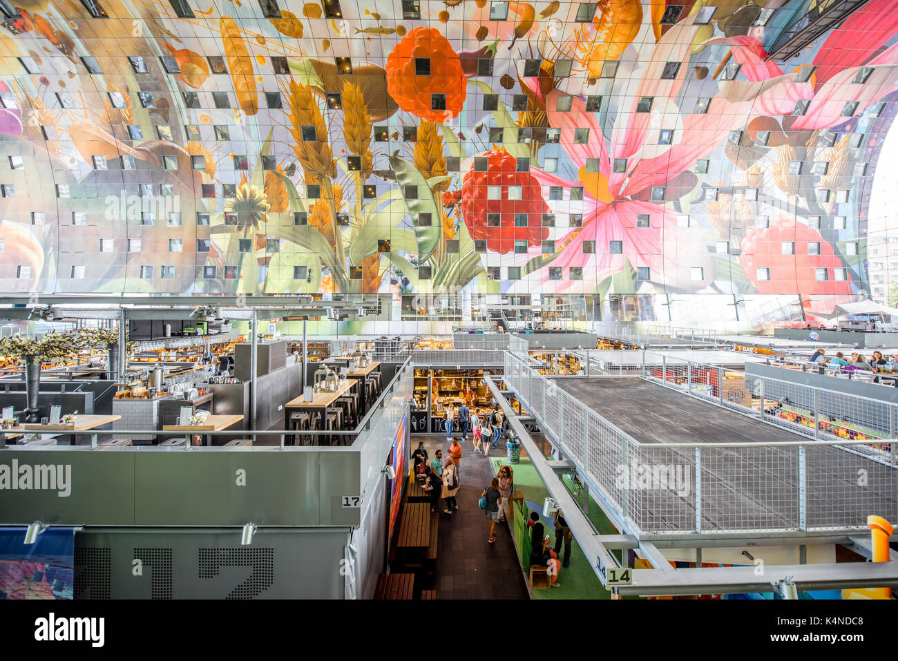 Market hall in Rotterdam Stock Photo