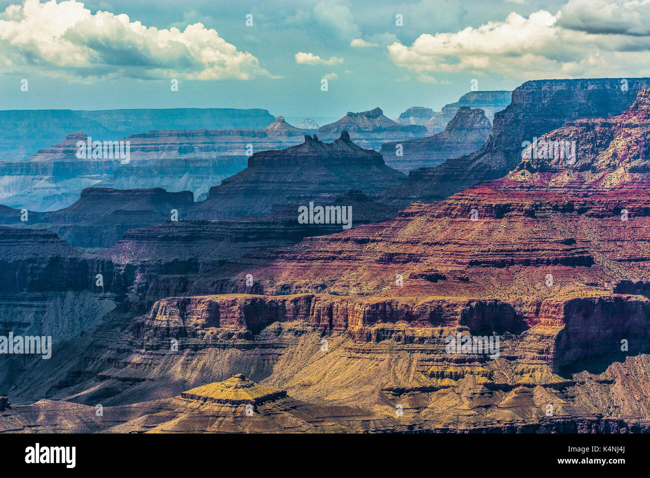 rock formations above Colorado River at Grand Canyon, Arizona Stock Photo