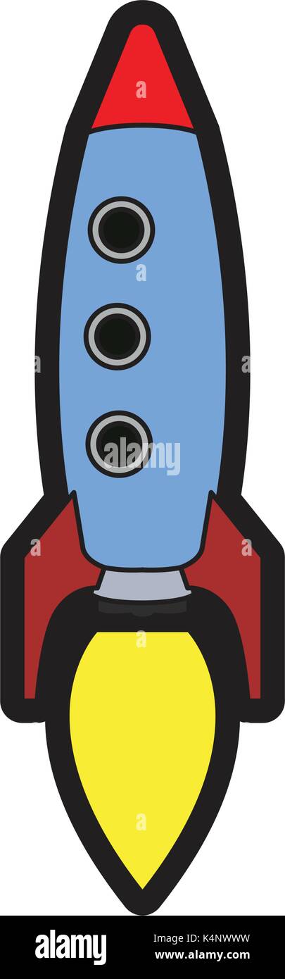 Isolated rocket toy Stock Vector