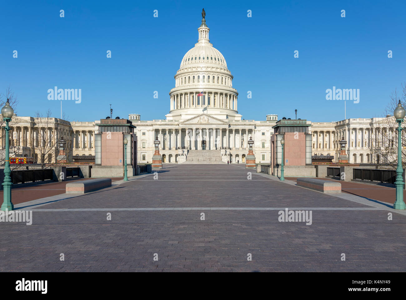 East side of the United States Capitol Building in Washington DC. Stock Photo