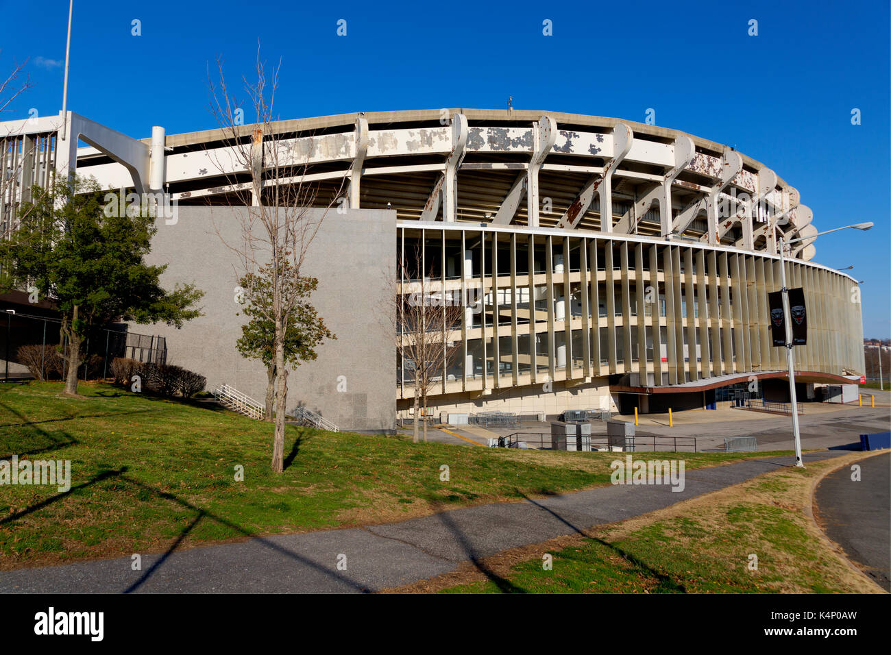 Washington DC, USA - Feb 26th, 2017.Robert E. Kennedy Memorial Stadium  in Washington, D.C, commonly known as RFK Stadium Stock Photo