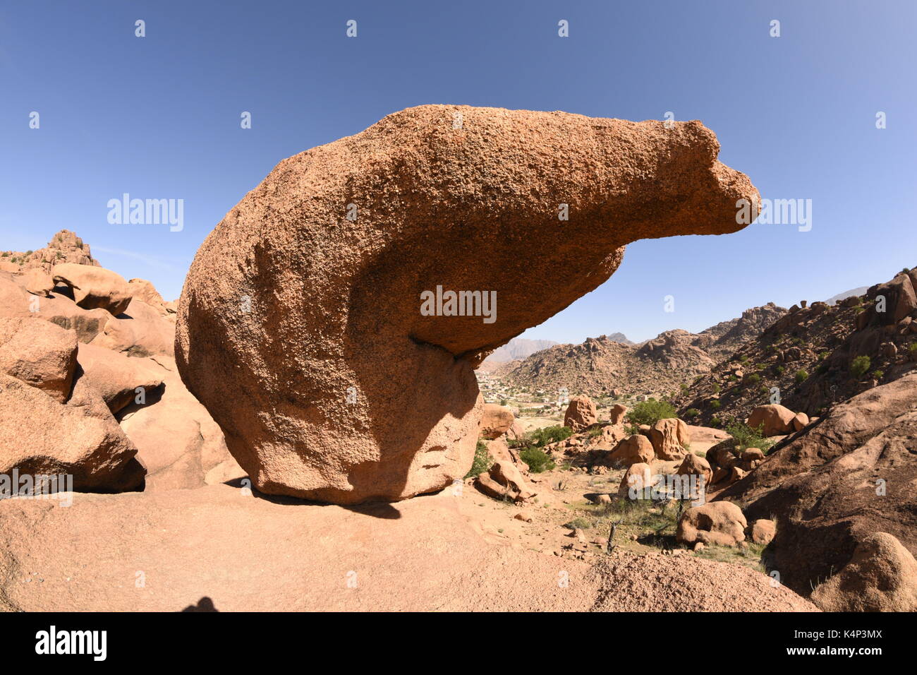 Unusual rock formations in Tafraoute, Morocco, Africa Stock Photo